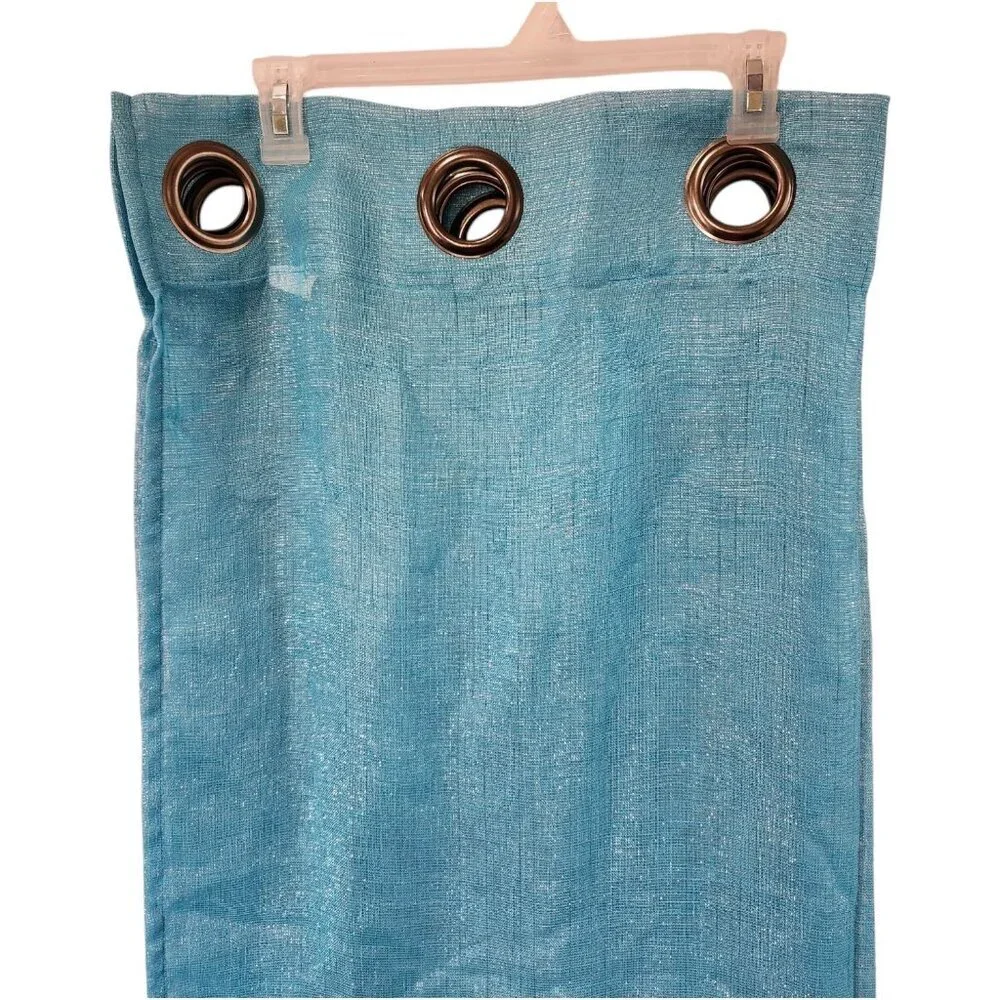 Teal Blue & Silver Metallic Shimmer Grommet Top‎ (3) 36
